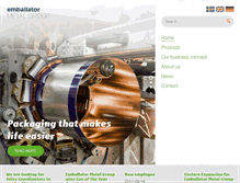 Tablet Screenshot of emballatormetalgroup.se